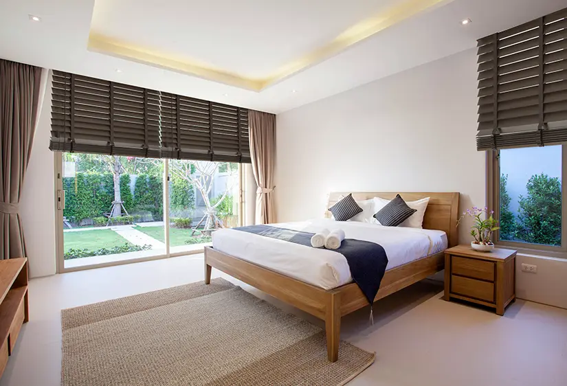 Bamboo blinds for bedroom